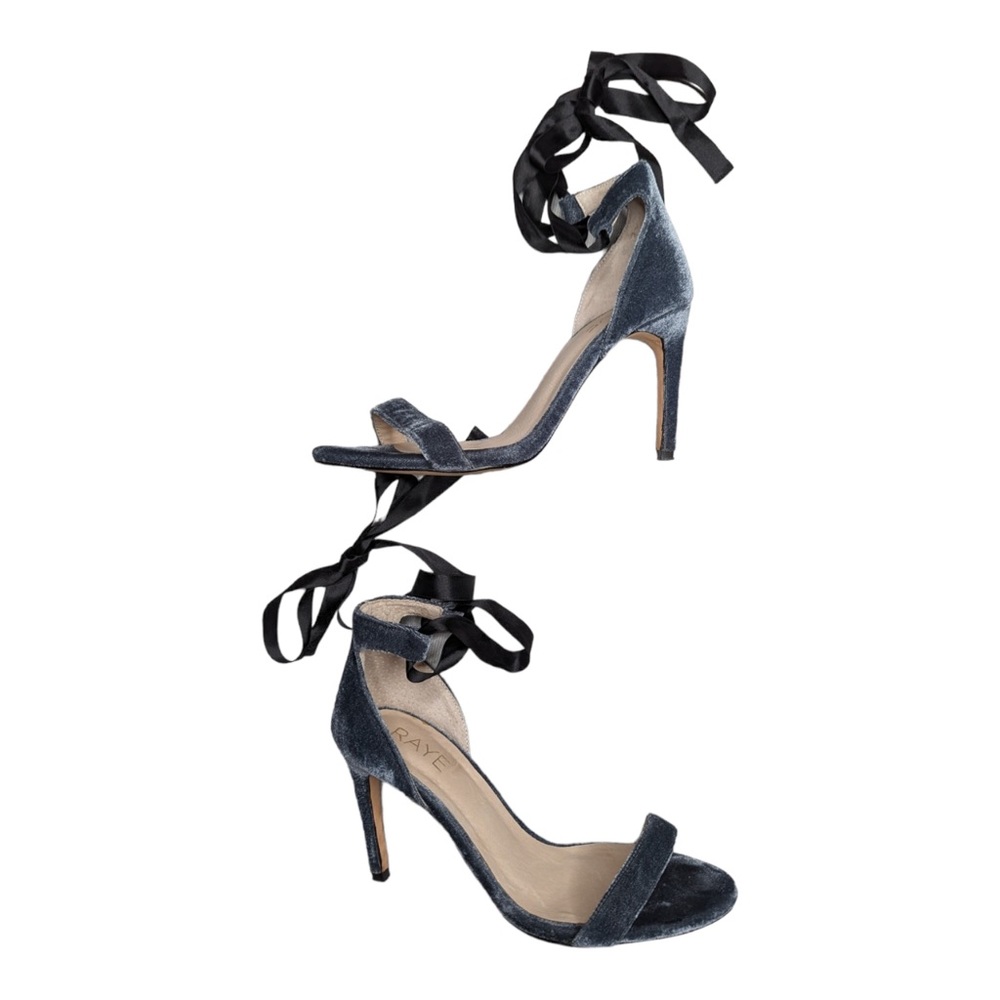 Raye X Revolve Gray Velvet Beckett Heel Size 8